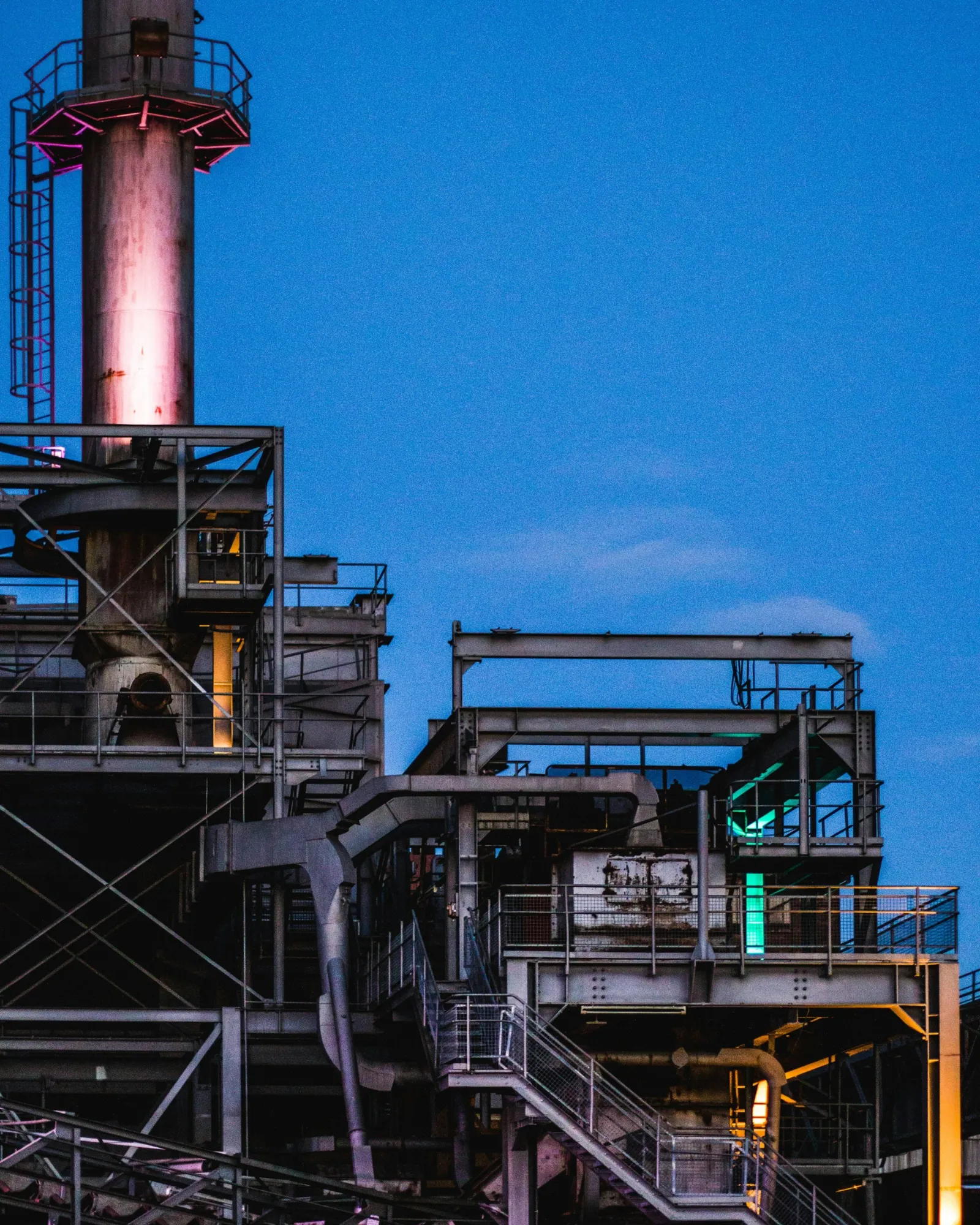 Industrial plant structure against the sky